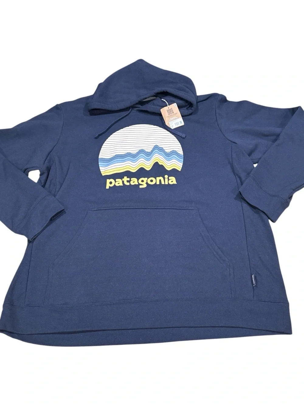 Patagonia Uprisal Navy Graphic Logo Hoodie Men’s XXL